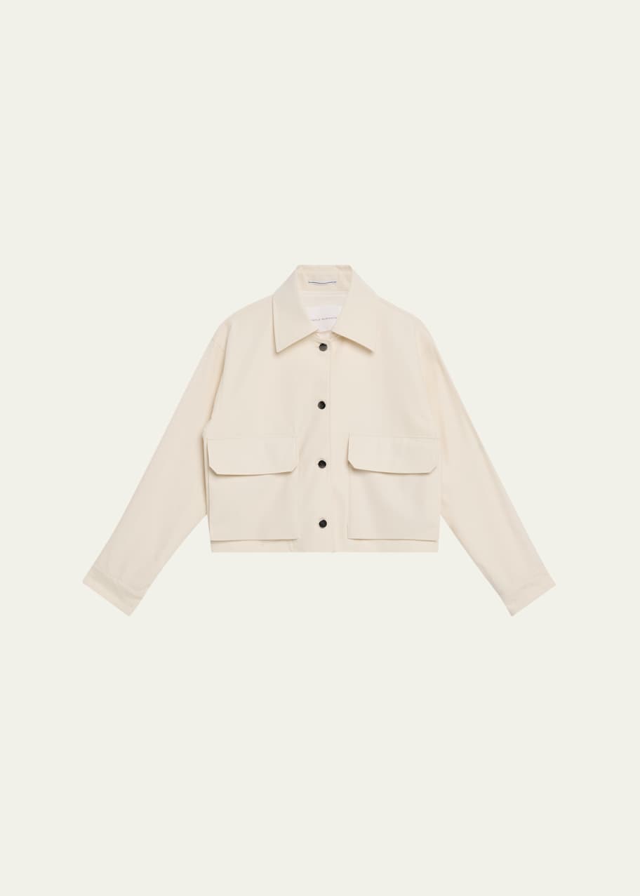 Image 1 of 1: Cropped Swing Cotton Jacket