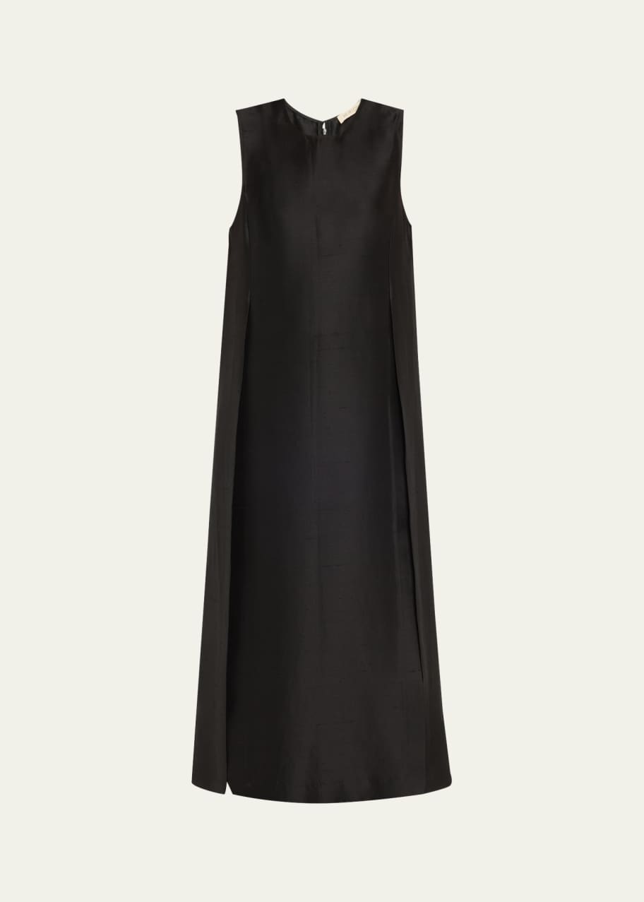Image 1 of 1: Zoey Long Side-Split Silk Top