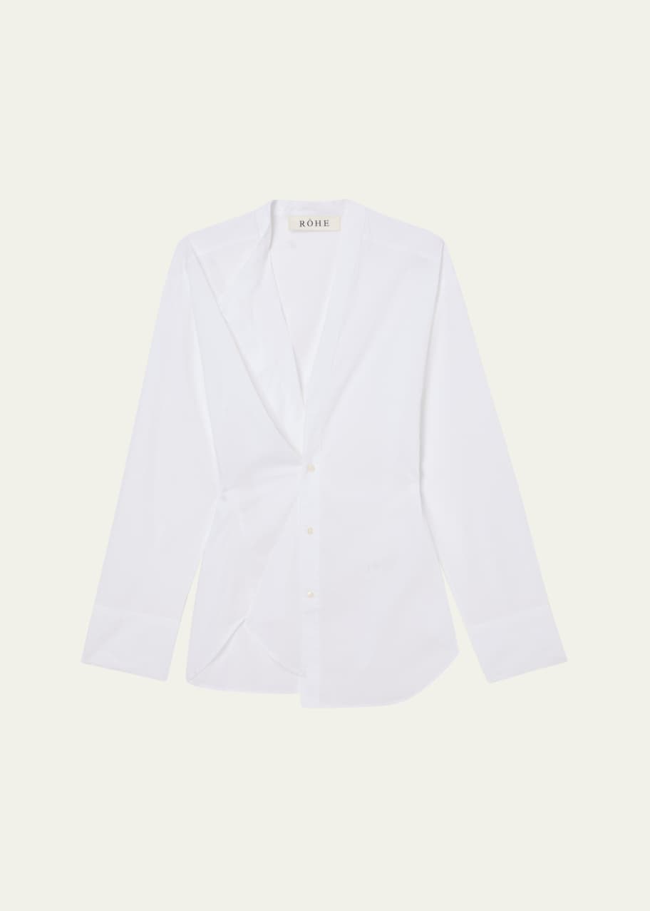 Image 1 of 1: Overlap Cotton Shirt