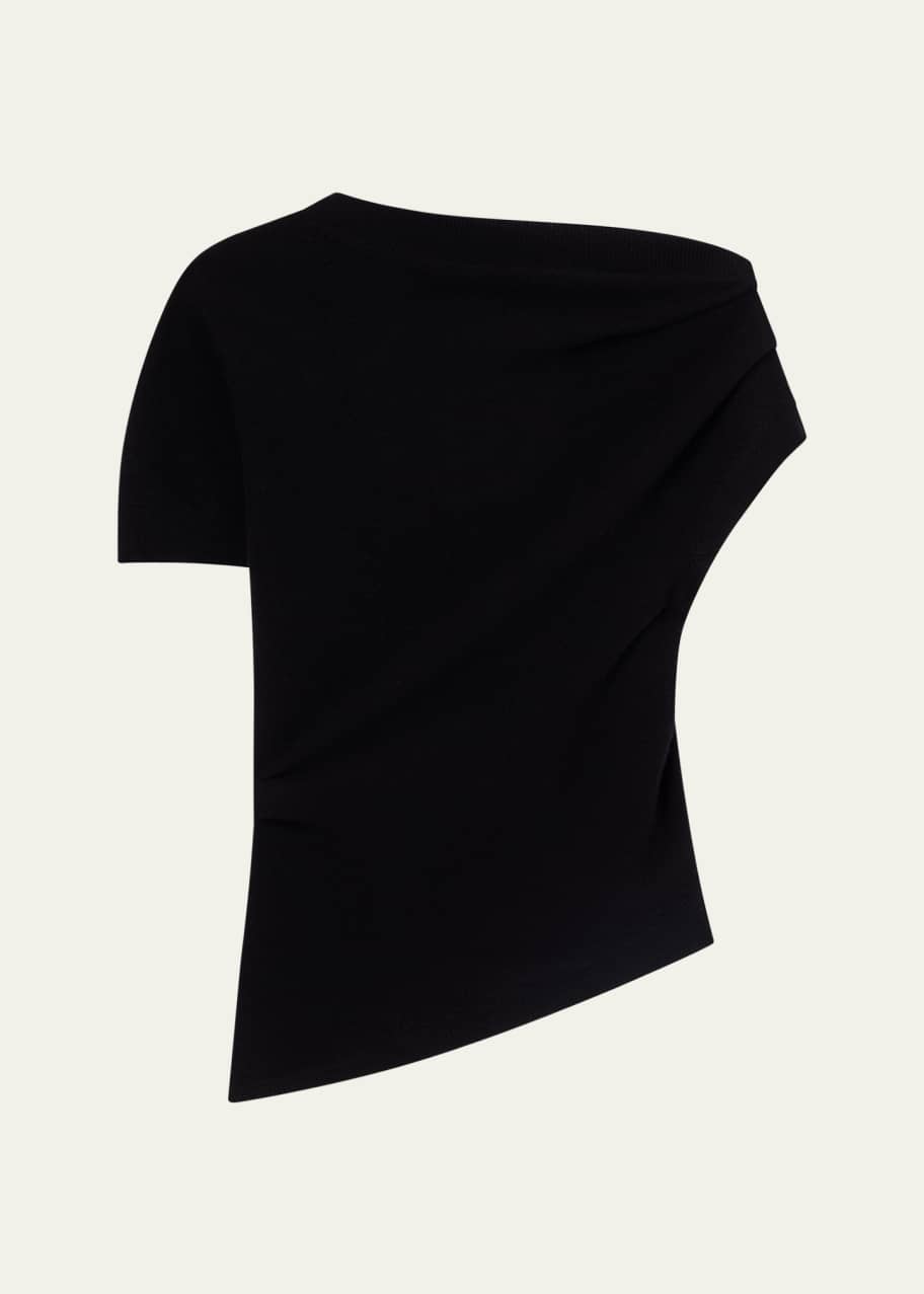 Image 1 of 1: Deconstructed Asymmetric Knit Top