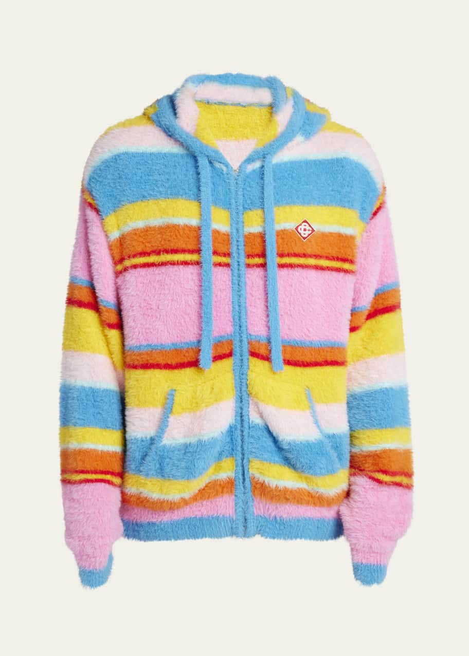 Image 1 of 1: Men's Multicolor Block Stripe Hoodie