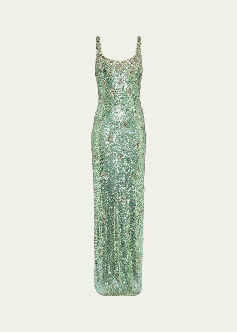 Jenny Packham Ezra Crystal Sequined Gown - Bergdorf Goodman