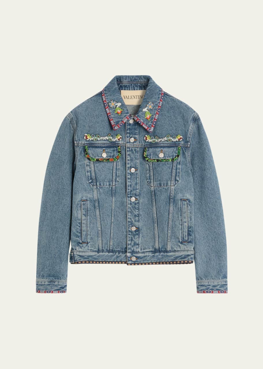 超レア新品VALENTINOヴァレンティノDenimJacketデニムジャケット Valentino Garavani ロゴ デニムジャケット | ブルー | FARFETCH JP