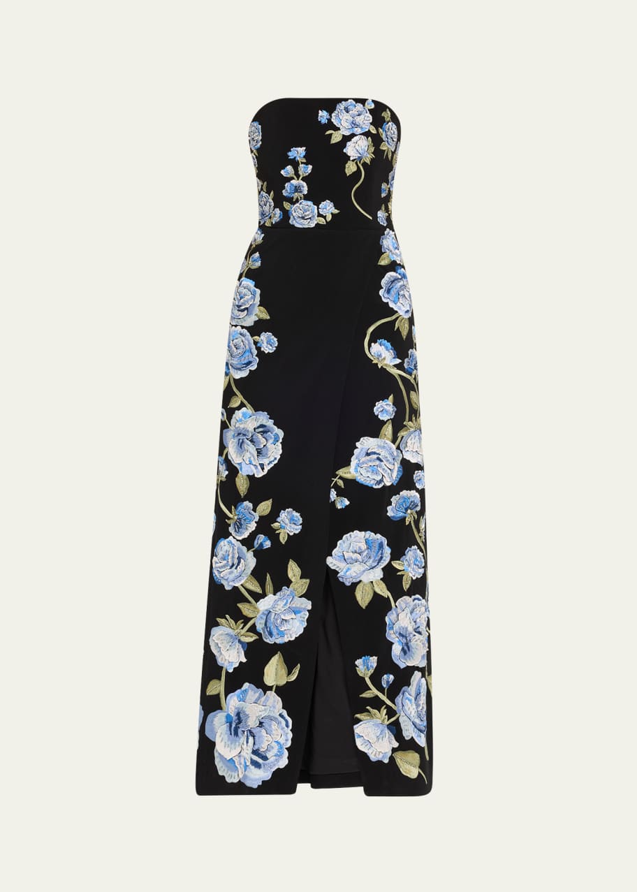 Alice + Olivia Jeri Embellished Romper with Overskirt