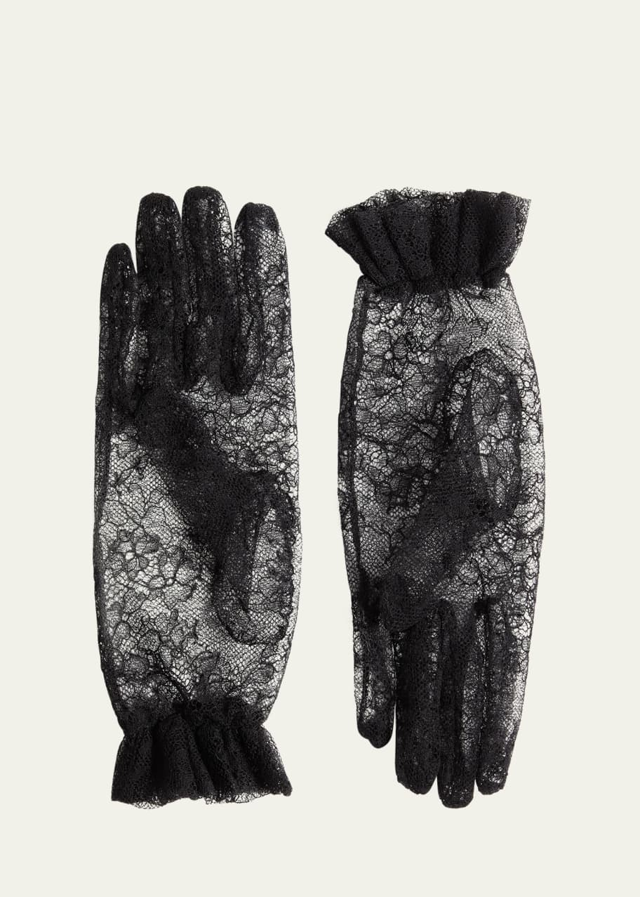 Valentino Garavani VLogo Lace Gloves - Bergdorf Goodman
