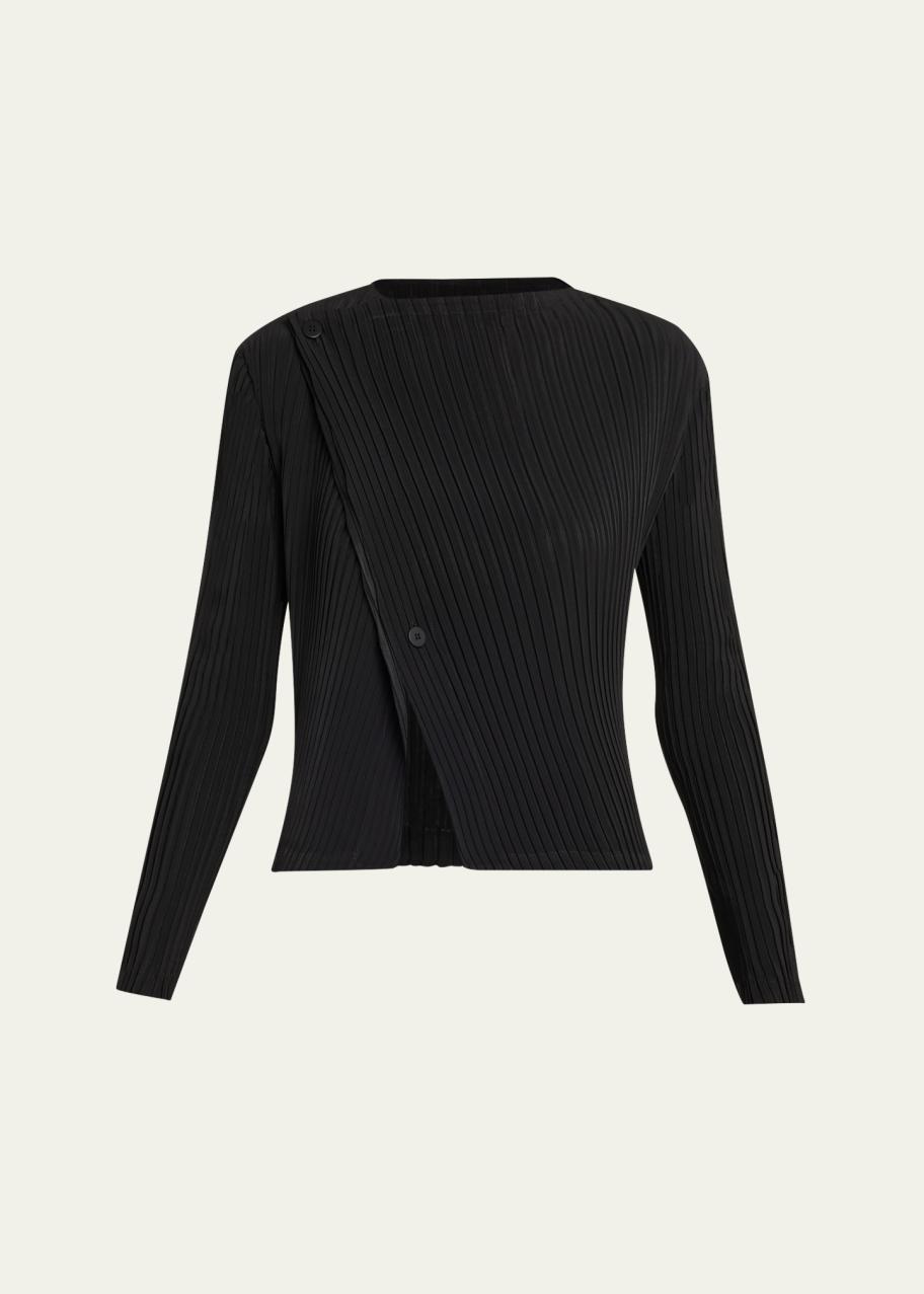 Issey Miyake Shadow Study Pleats Solid Cardigan - Bergdorf Goodman