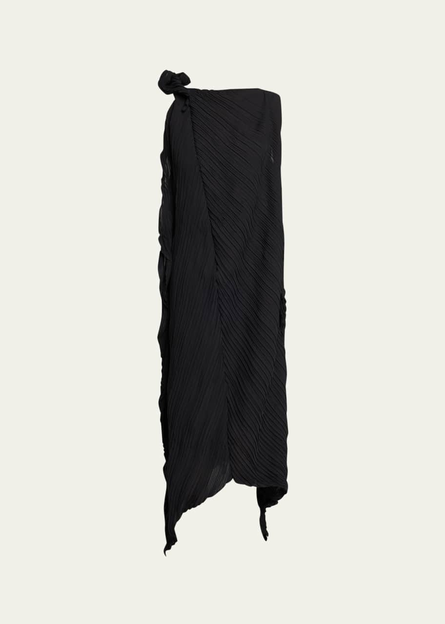 Issey Miyake Wrinkled And Twisted Dress, Black - Bergdorf Goodman