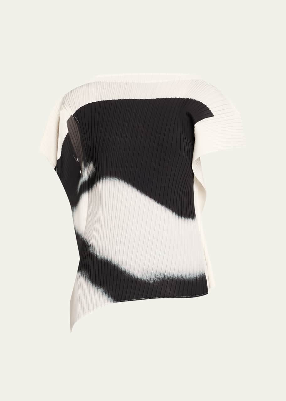 【てぃ】イッセイミヤケ shadow study tops トップス Issey Miyake Shadow Study Pleated Asymmetric Top - Bergdorf Goodman