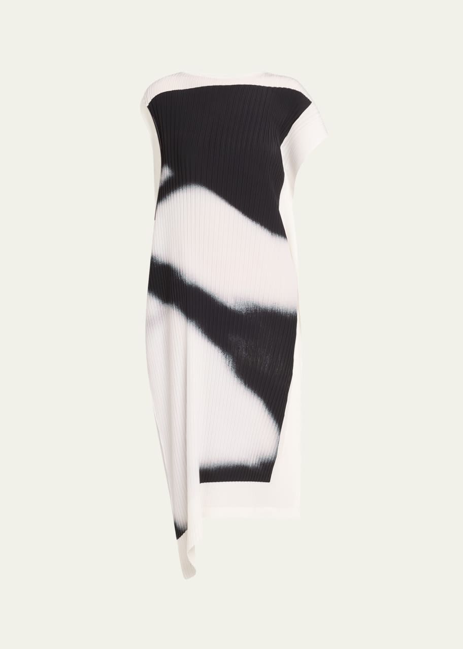 Issey Miyake Shadow Study Pleats Abstract Shift Dress