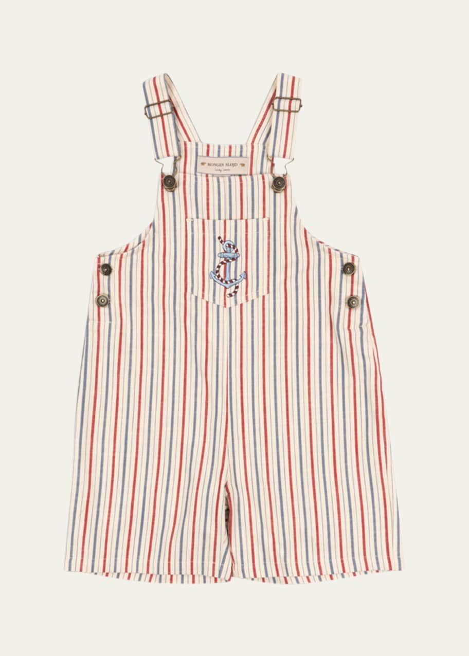 Image 1 of 1: Boy's Marlon Striped Overalls, Size 18M-6