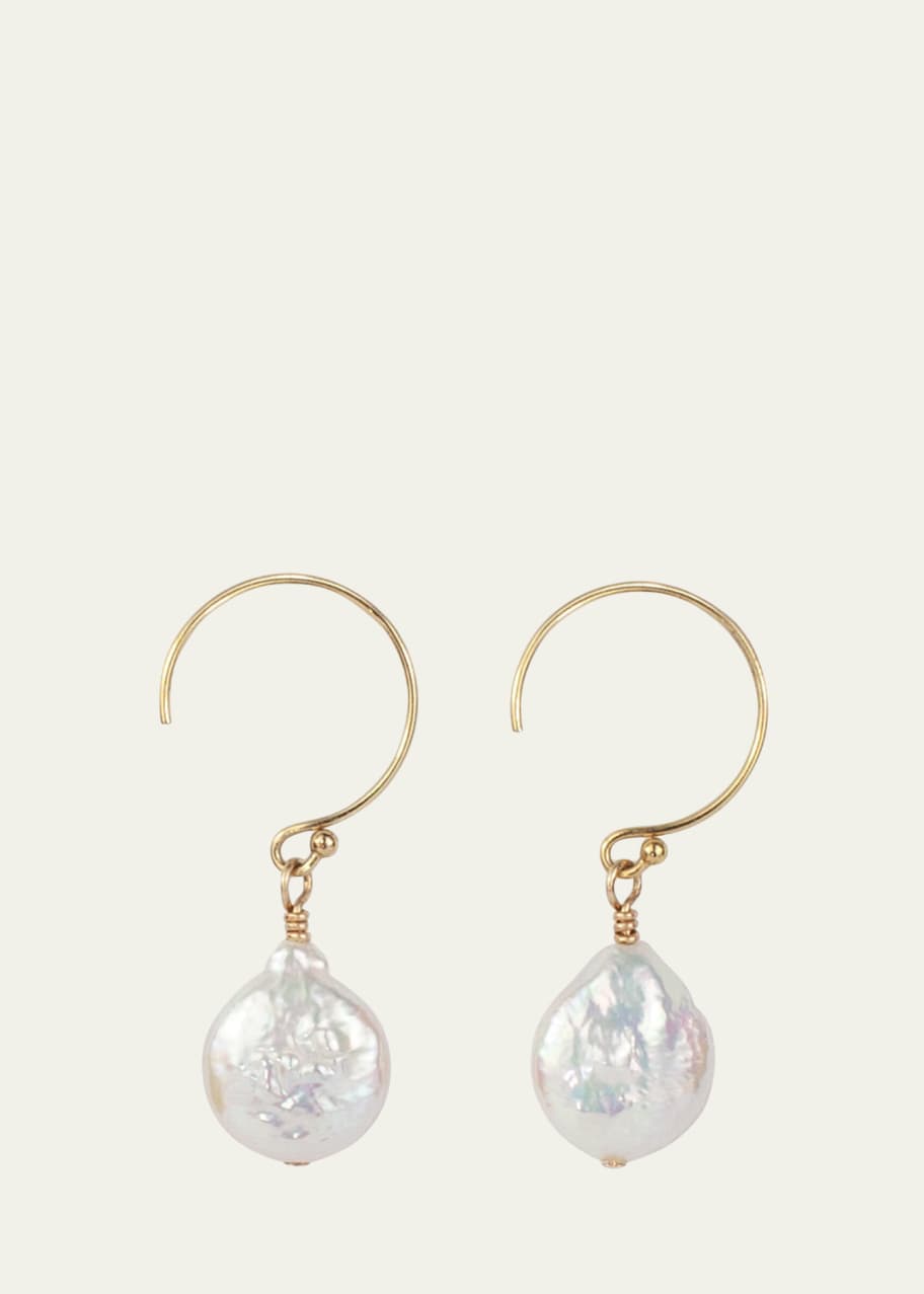Image 1 of 1: Petal Earrings with Pearls