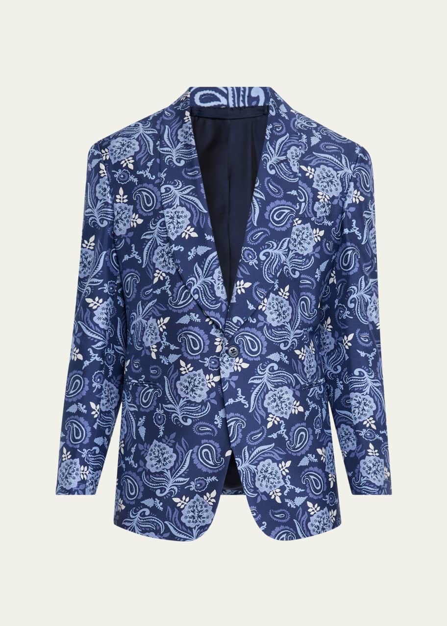 Ralph Lauren Purple Label Kent Handmade Paisley Silk Jacket