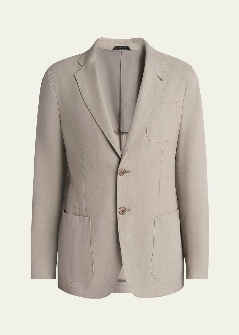 定価30万↑ ●GIORGIO ARMANI テーラードジャケット UPTON Giorgio Armani Men's Linen Upton Jacket - Bergdorf Goodman