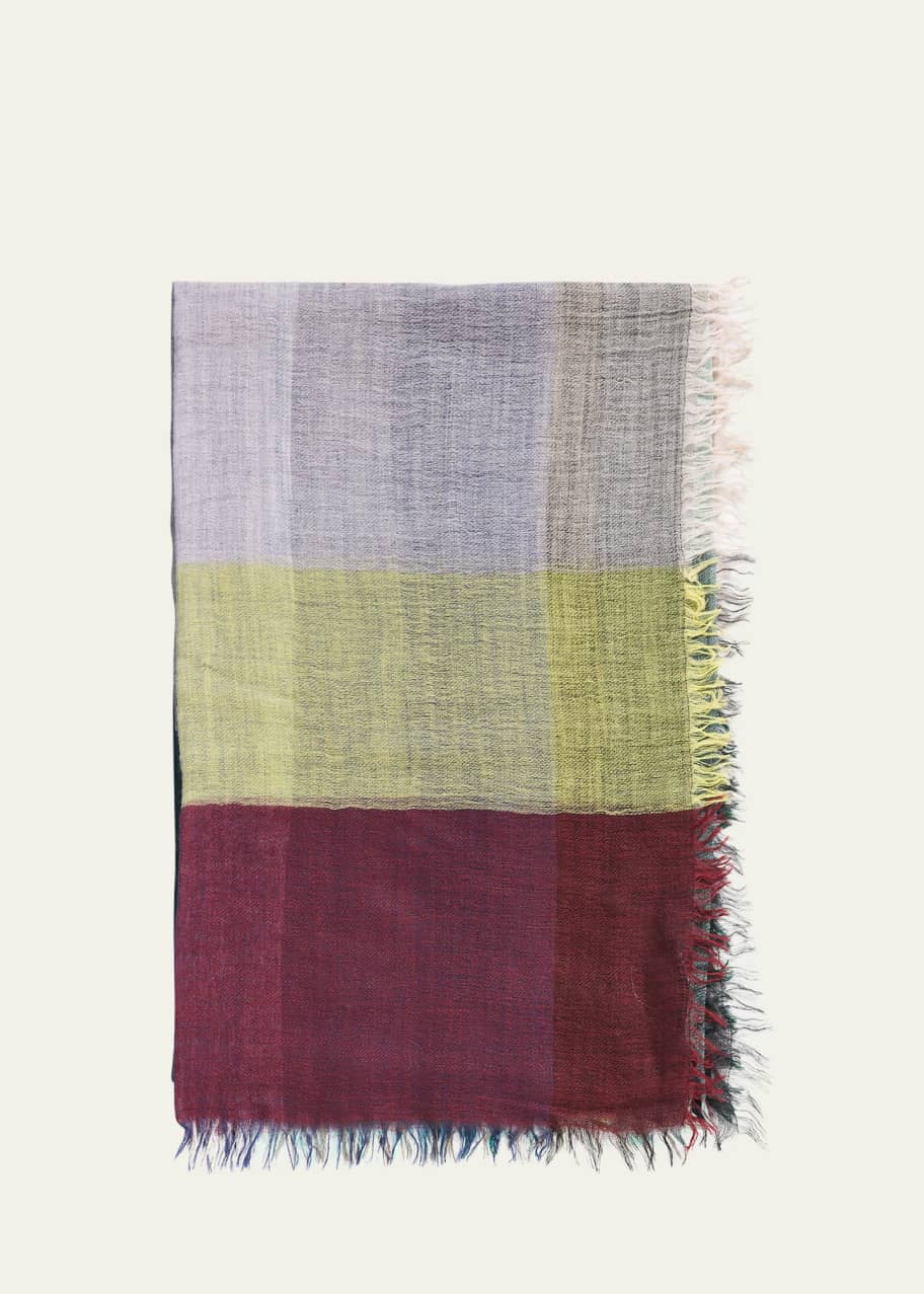 Image 1 of 1: Men's Nora Cashmere Check Scarf