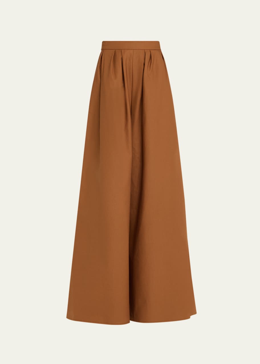 Image 1 of 1: Pleated Wide-Leg Palazzo Pants