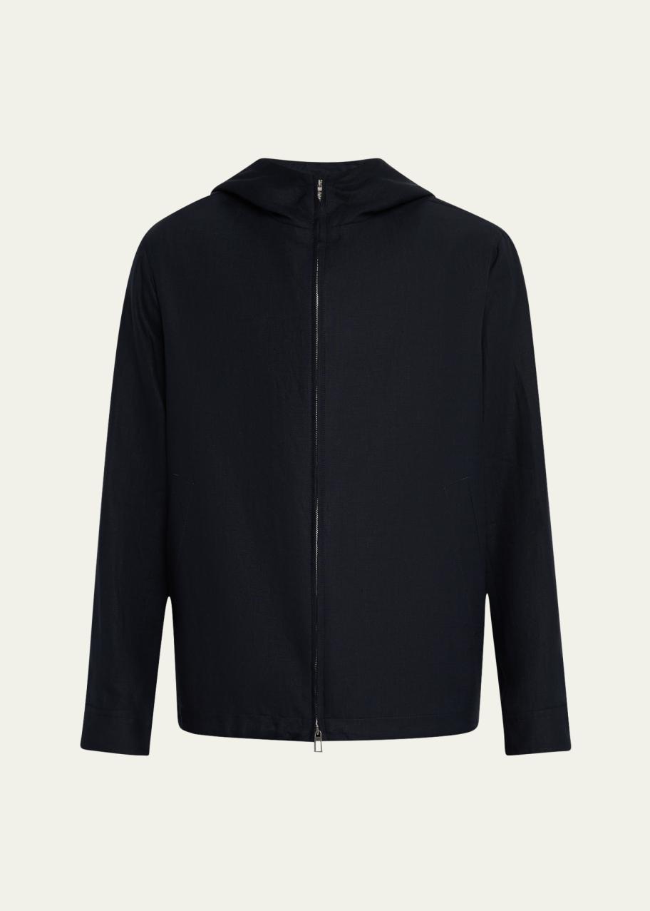Loro Piana Men's Dennis Linen Full-Zip Blouson - Bergdorf Goodman