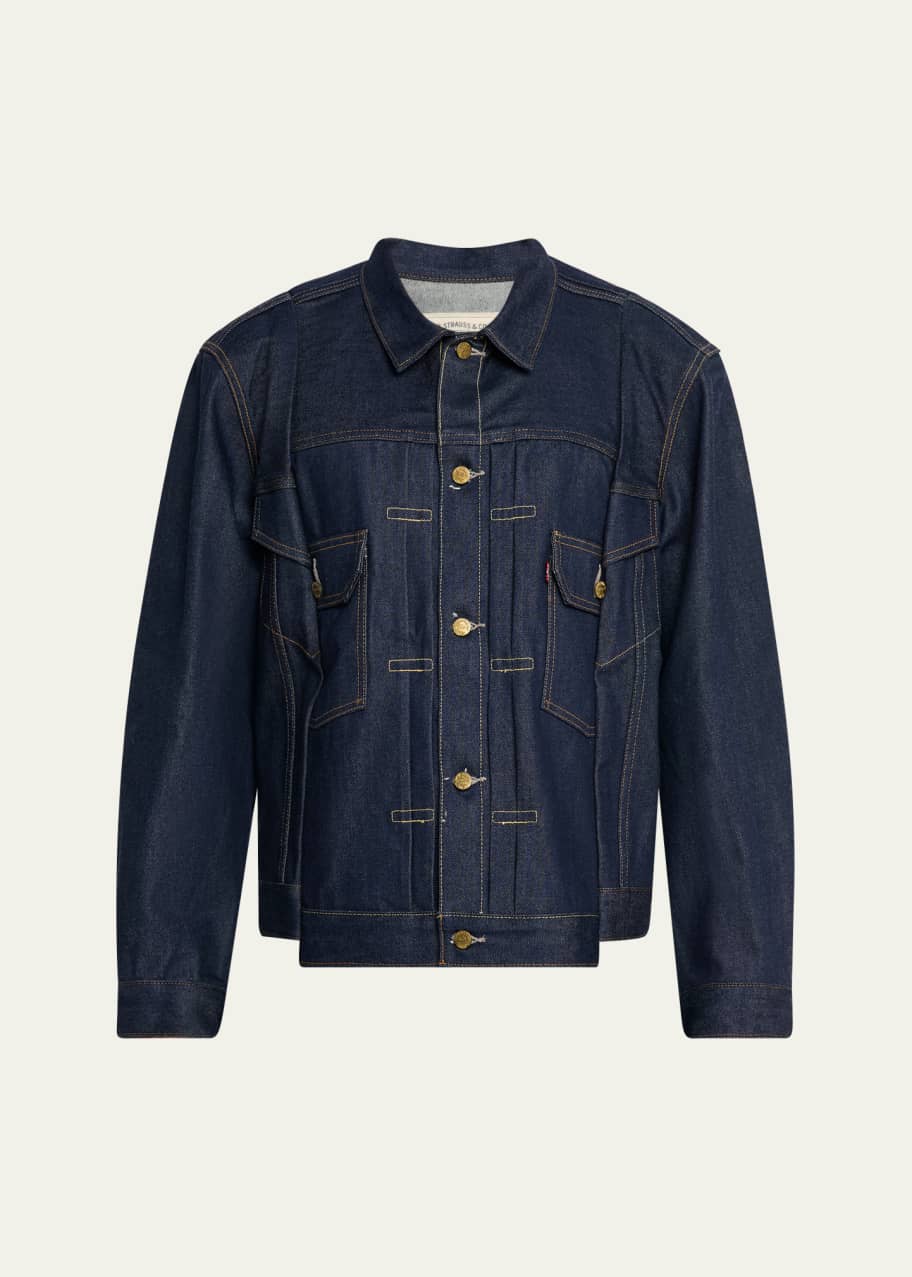 SACAI x Levi's® Men's Dark Wash Denim Trucker Jacket