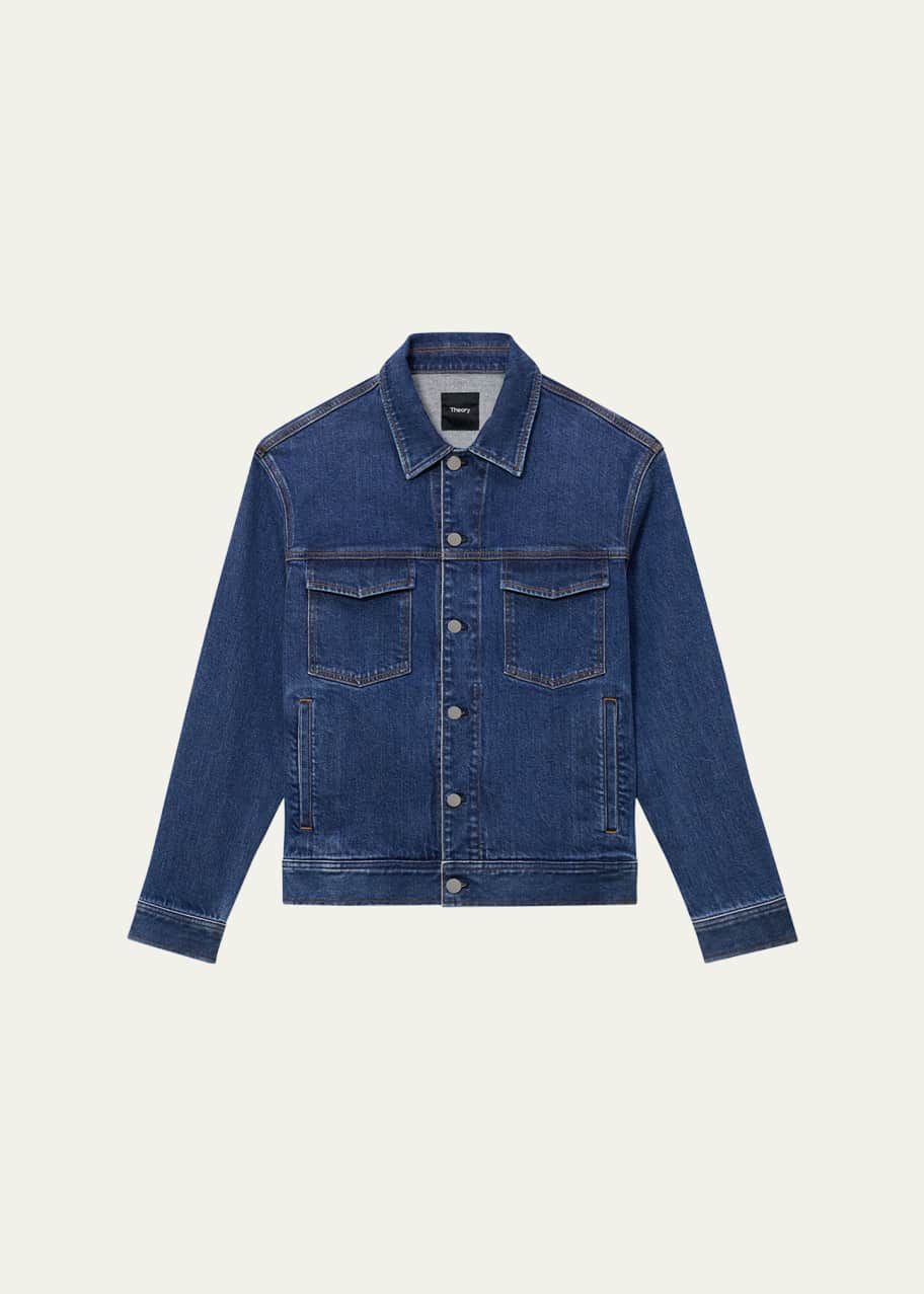 Theory Men's City Denim Trucker Jacket - Bergdorf Goodman