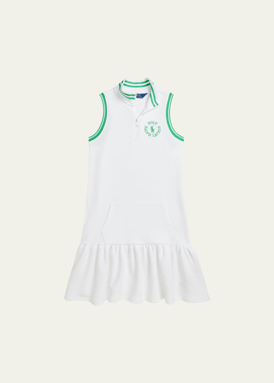 Image 1 of 1: Girl's Embroidered Logo Tennis Dress, Size S-XL