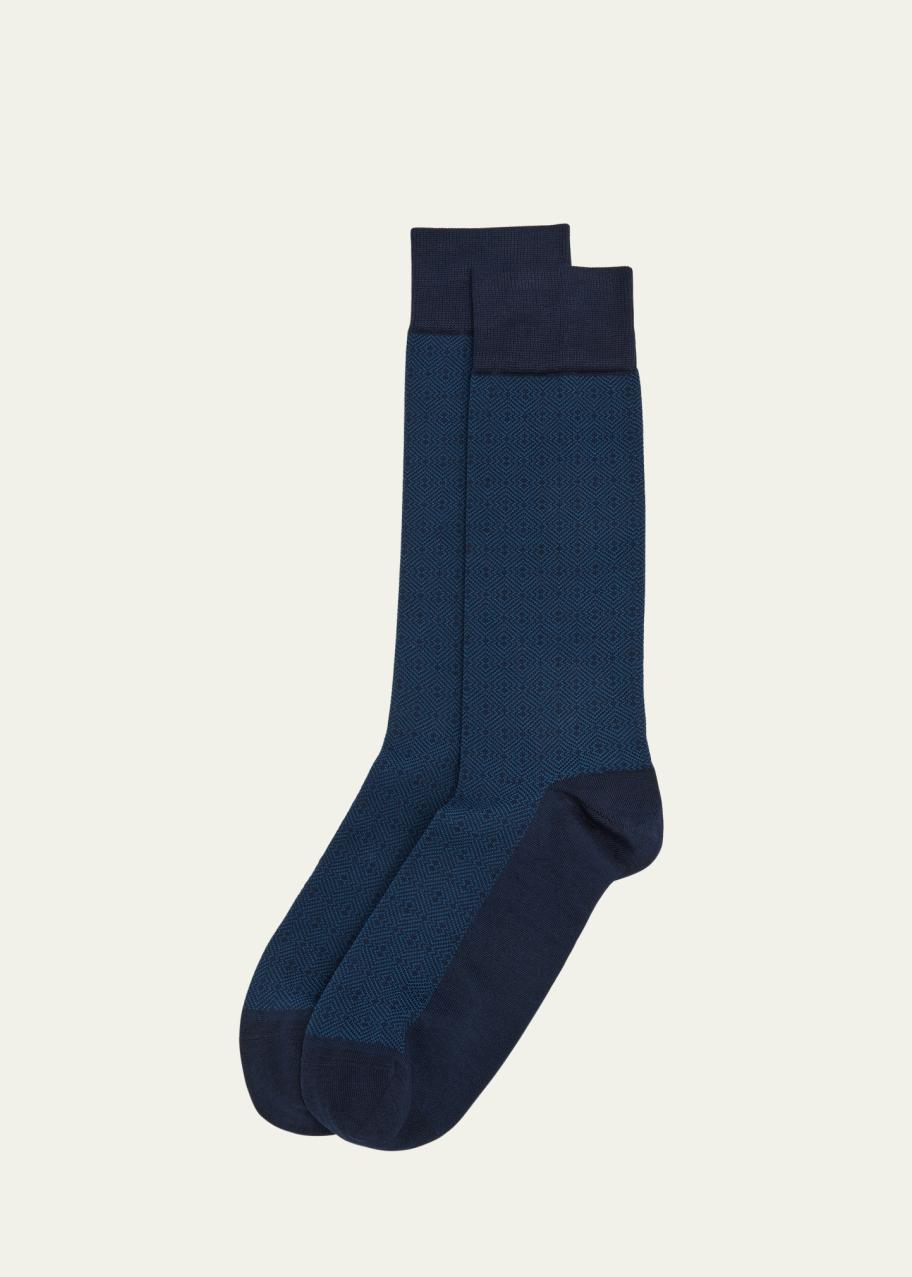 Pantherella Men's Hampton Tonal Crew Socks - Bergdorf Goodman