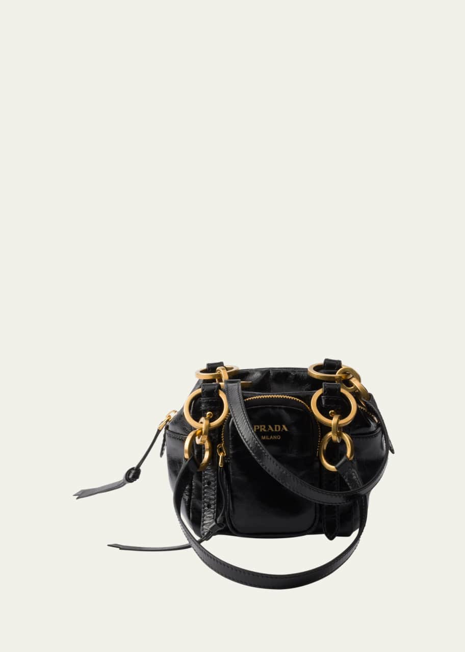 PRADA＊Prada Dangle leather top-handleレザーミニバッグ＊送込 Powder Pink Prada Dangle leather top-handle mini-bag | PRADA
