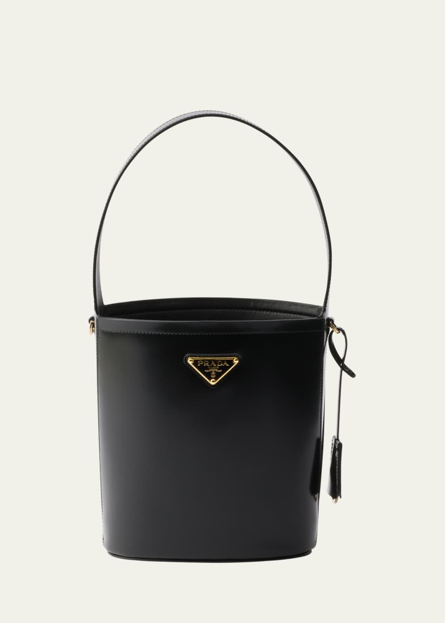 Image 1 of 1: Brushed Leather Bucket Bag