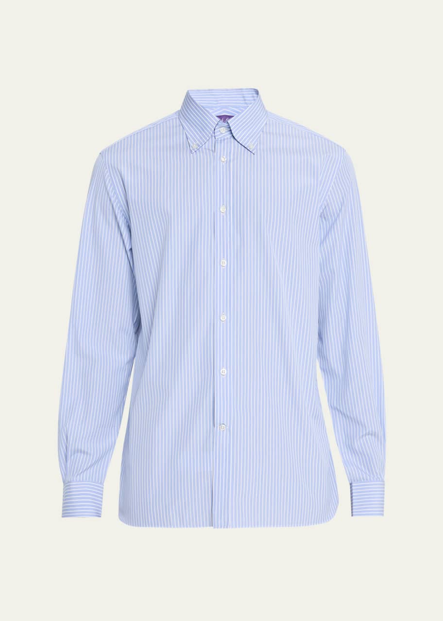 Image 1 of 1: Men's Cameron End-On-End Striped Sport Shirt
