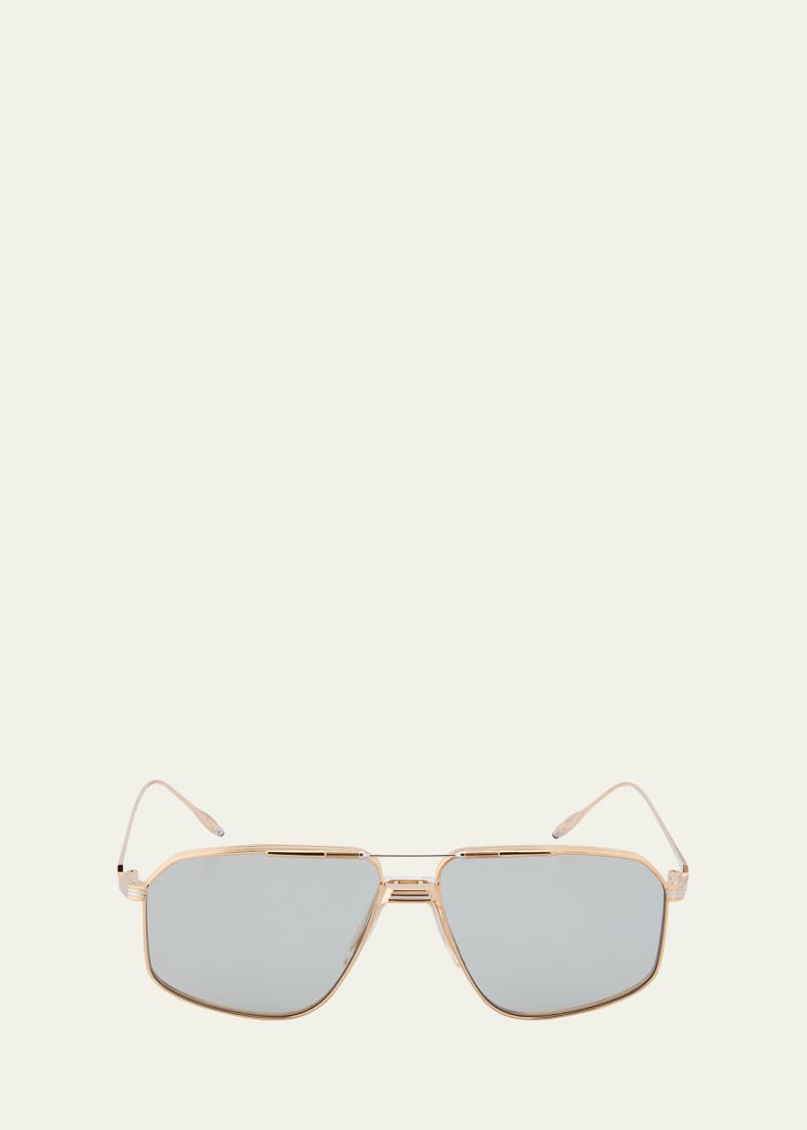 Image 1 of 1: Jagger Aviator Metal Sunglasses