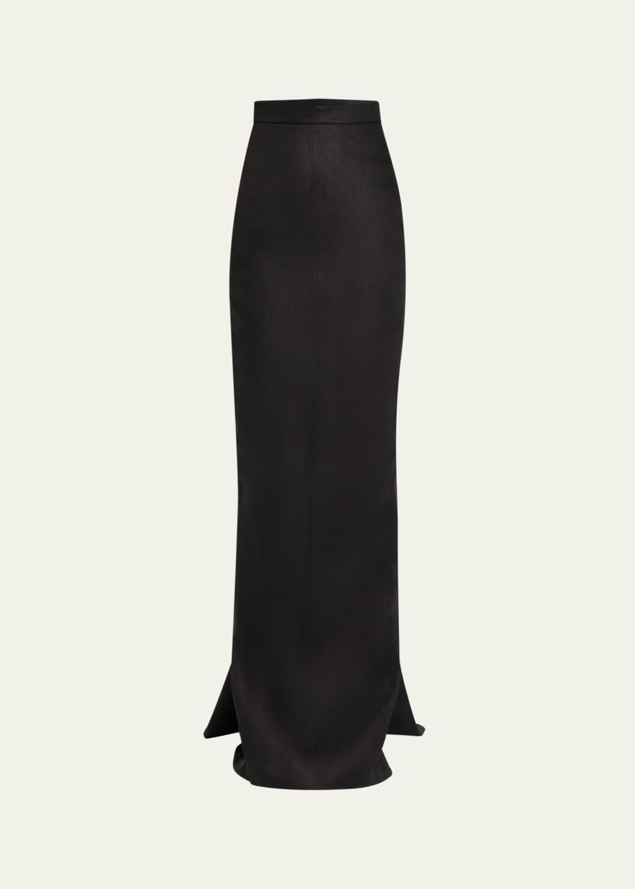 Image 1 of 1: Lido Linen Twill Mermaid Maxi Skirt