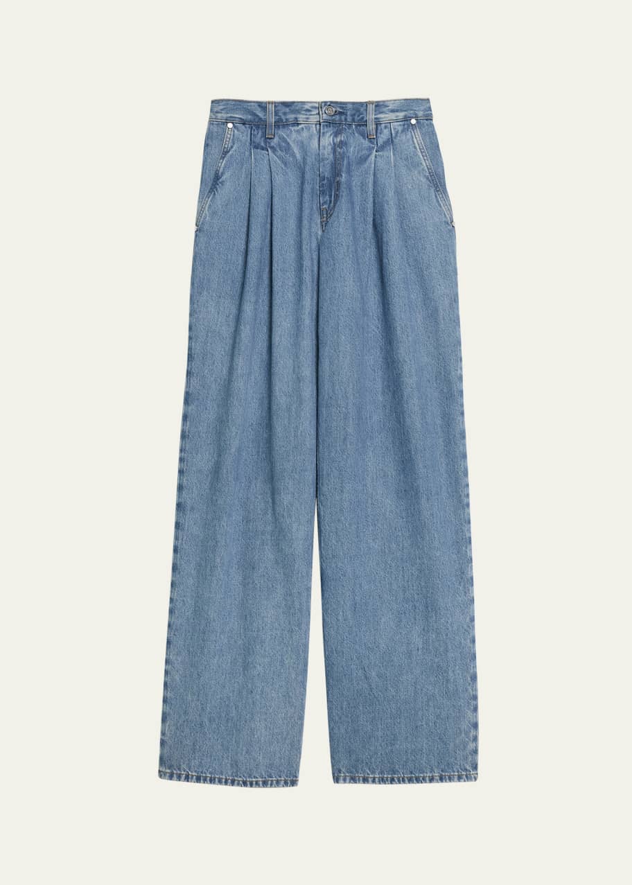 Helmut Lang Double Pleated Baggy Jeans - Bergdorf Goodman