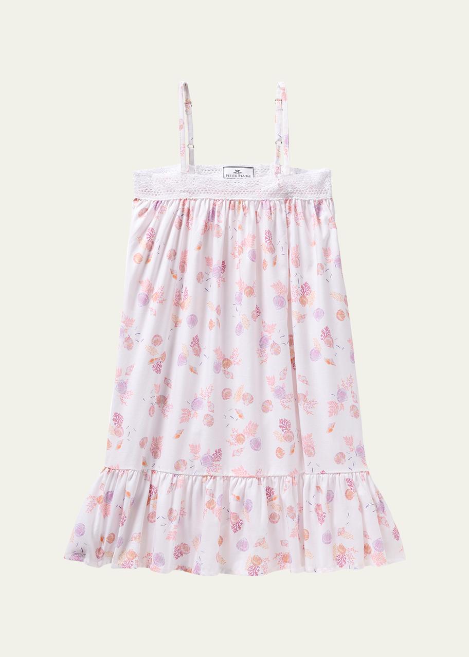 Petite Plume Girl's Lily Seashell Splendor Nightgown, Size 6M-14 ...