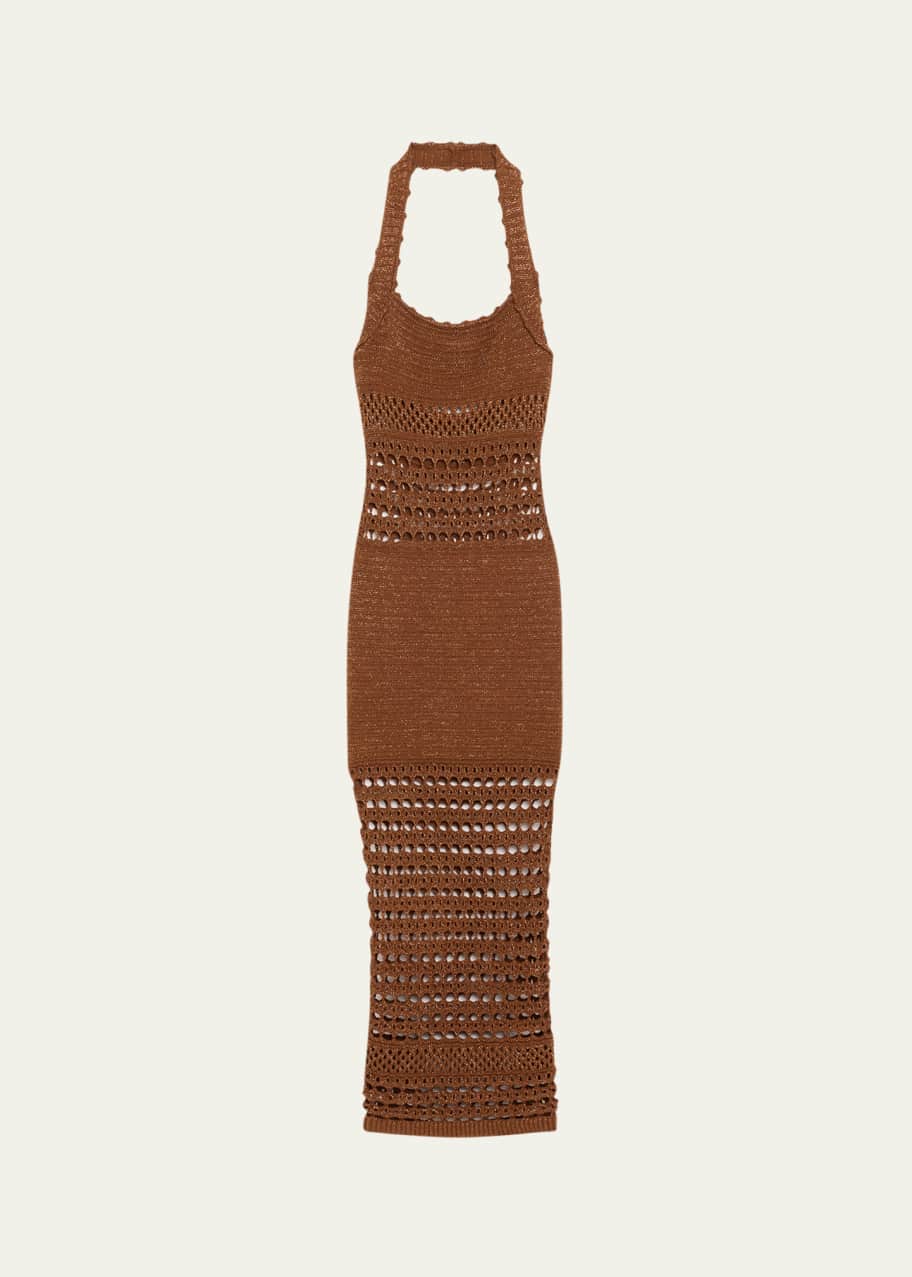 Retrofete Jaycee Crochet Halter Midi Dress - Bergdorf Goodman