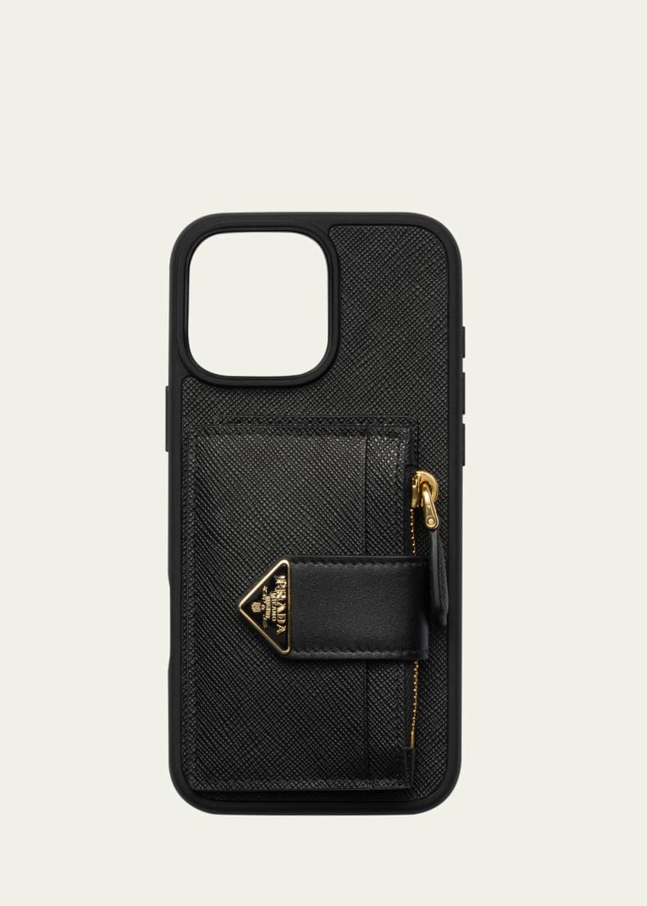 Prada Saffiano Leather iPhone 16 Pro Max Case - Bergdorf Goodman