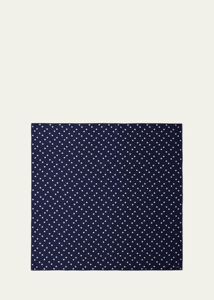 Prada Polka Dot Silk Scarf - Bergdorf Goodman