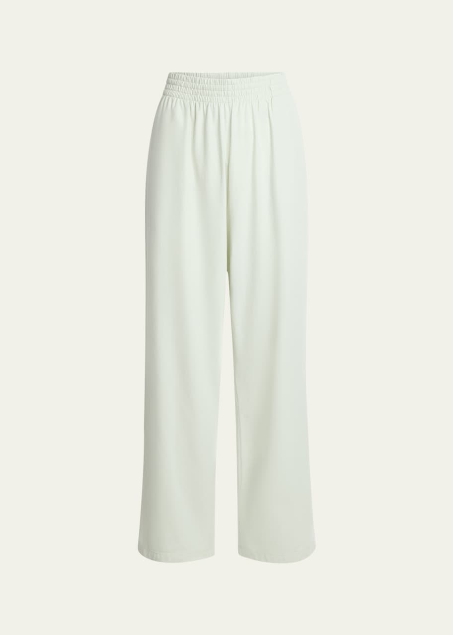 Image 1 of 1: Wide-Leg Cotton Jersey Lounge Pants