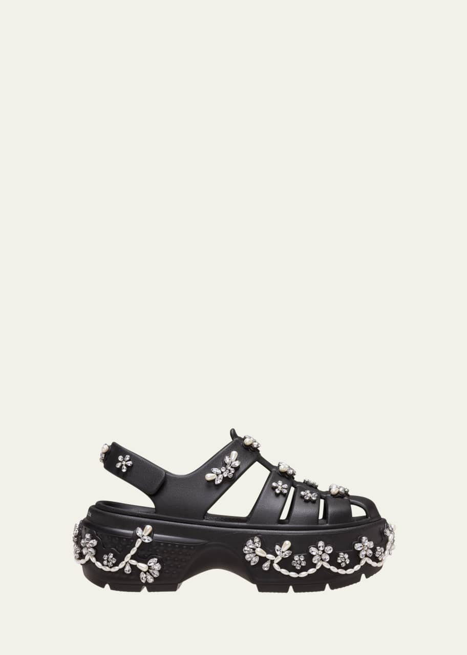 Image 1 of 1: x Crocs Stomp Embellished Fisherman Sandals