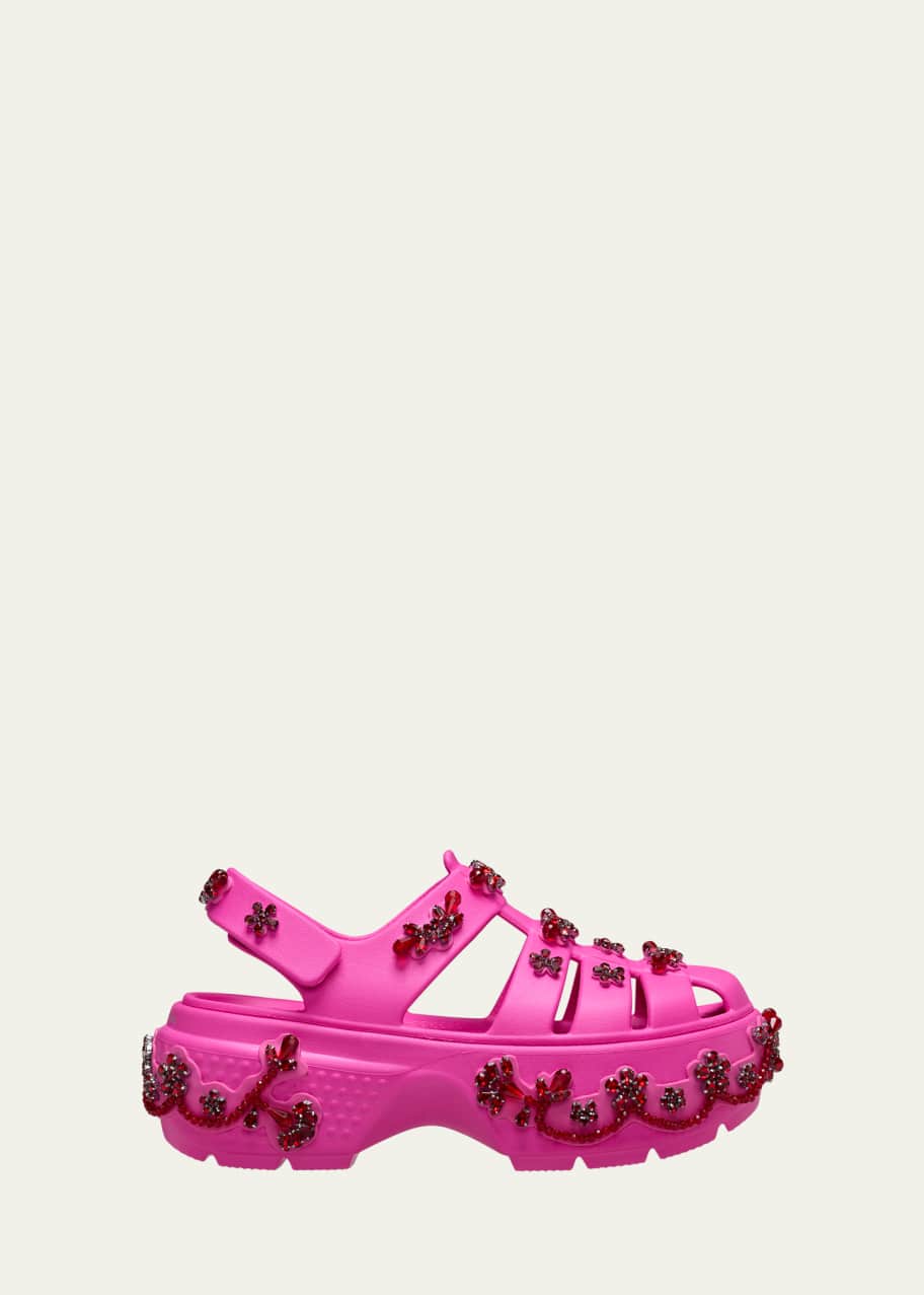 Image 1 of 1: x Crocs Stomp Embellished Fisherman Sandals