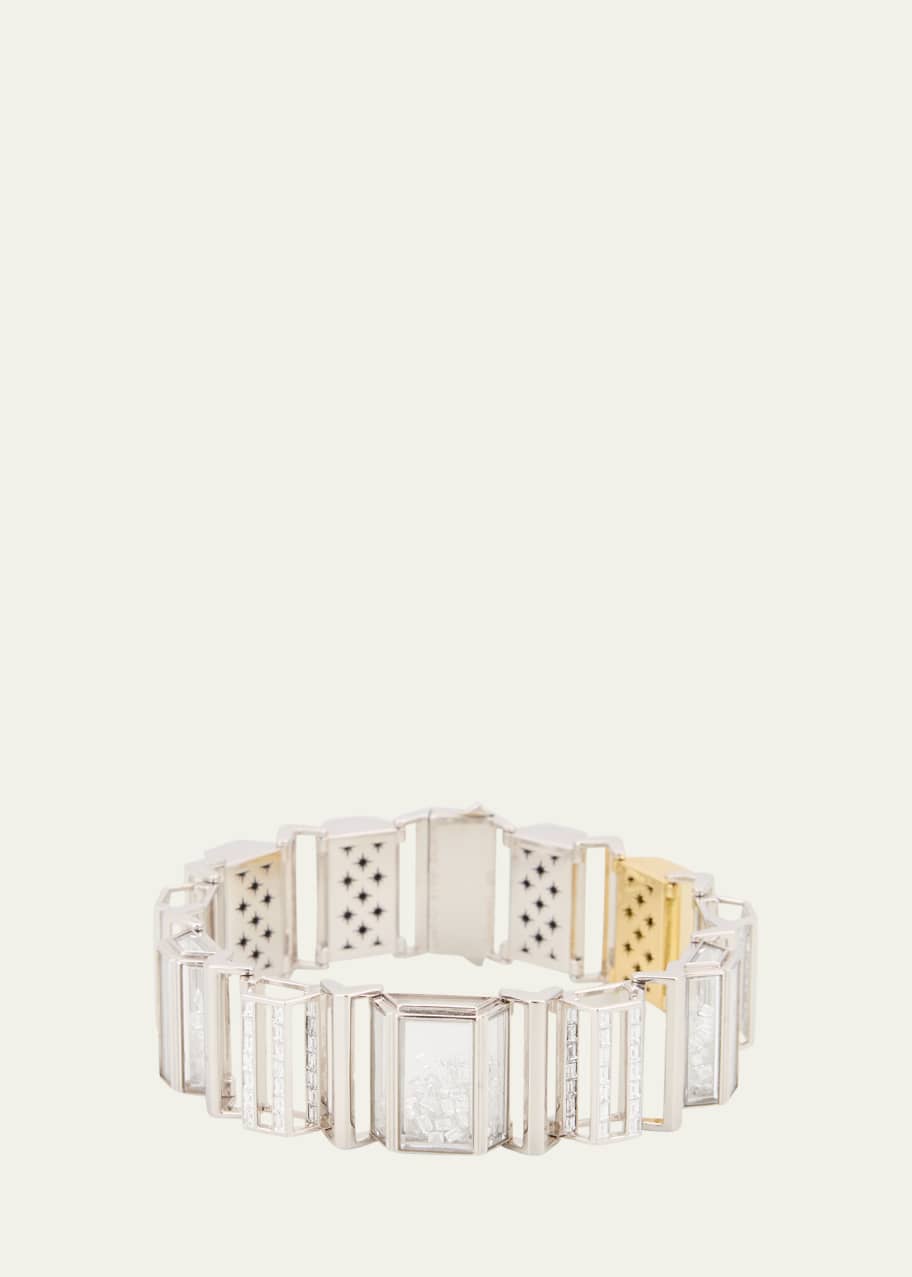 Image 1 of 1: 18K Gold Senda Diamond Kaleidoscope Shaker Bracelet