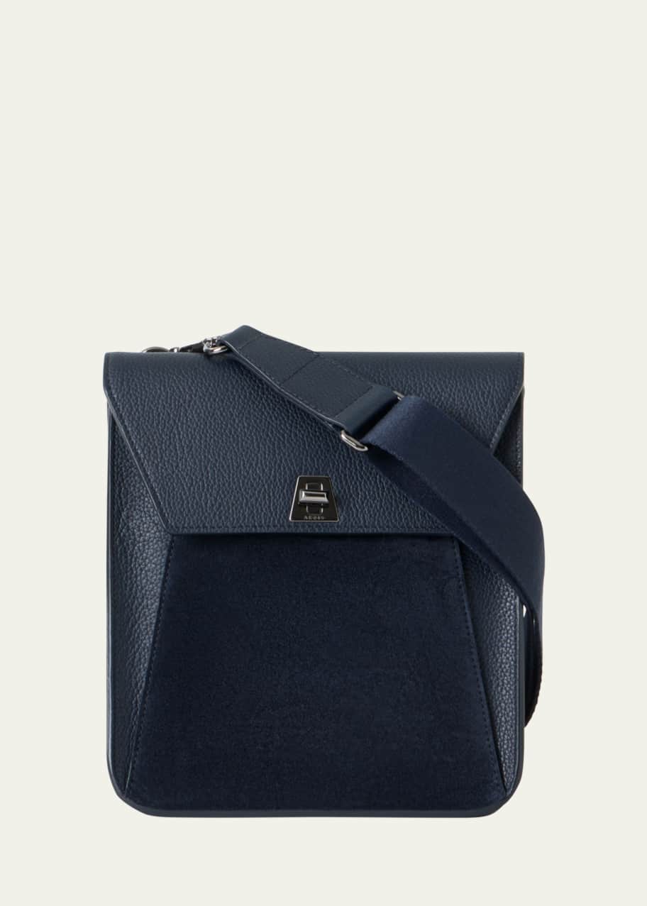 Image 1 of 1: Anouk Small Leather Messenger Crossbody Bag