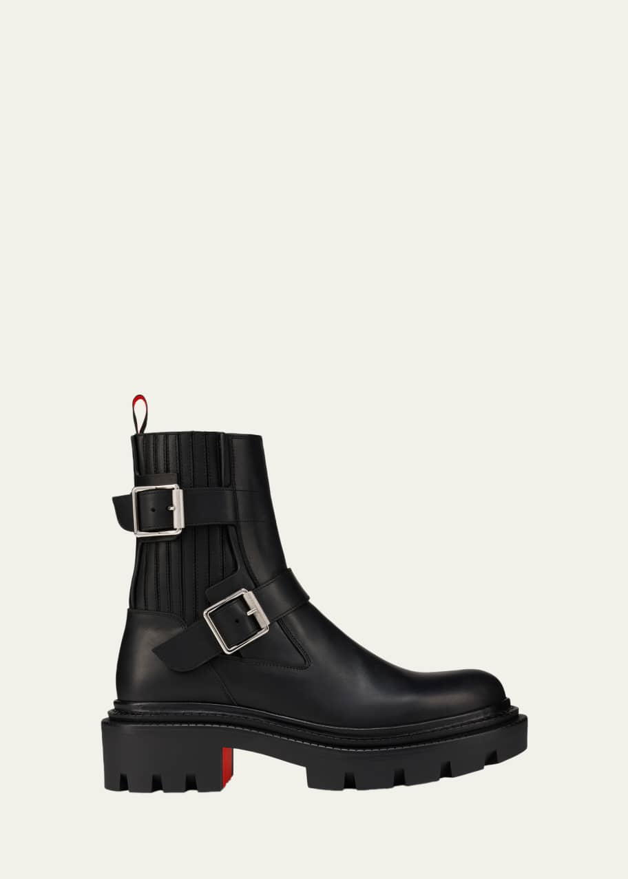 Christian Louboutin Oxybootie Leather Moto Boots - Bergdorf Goodman