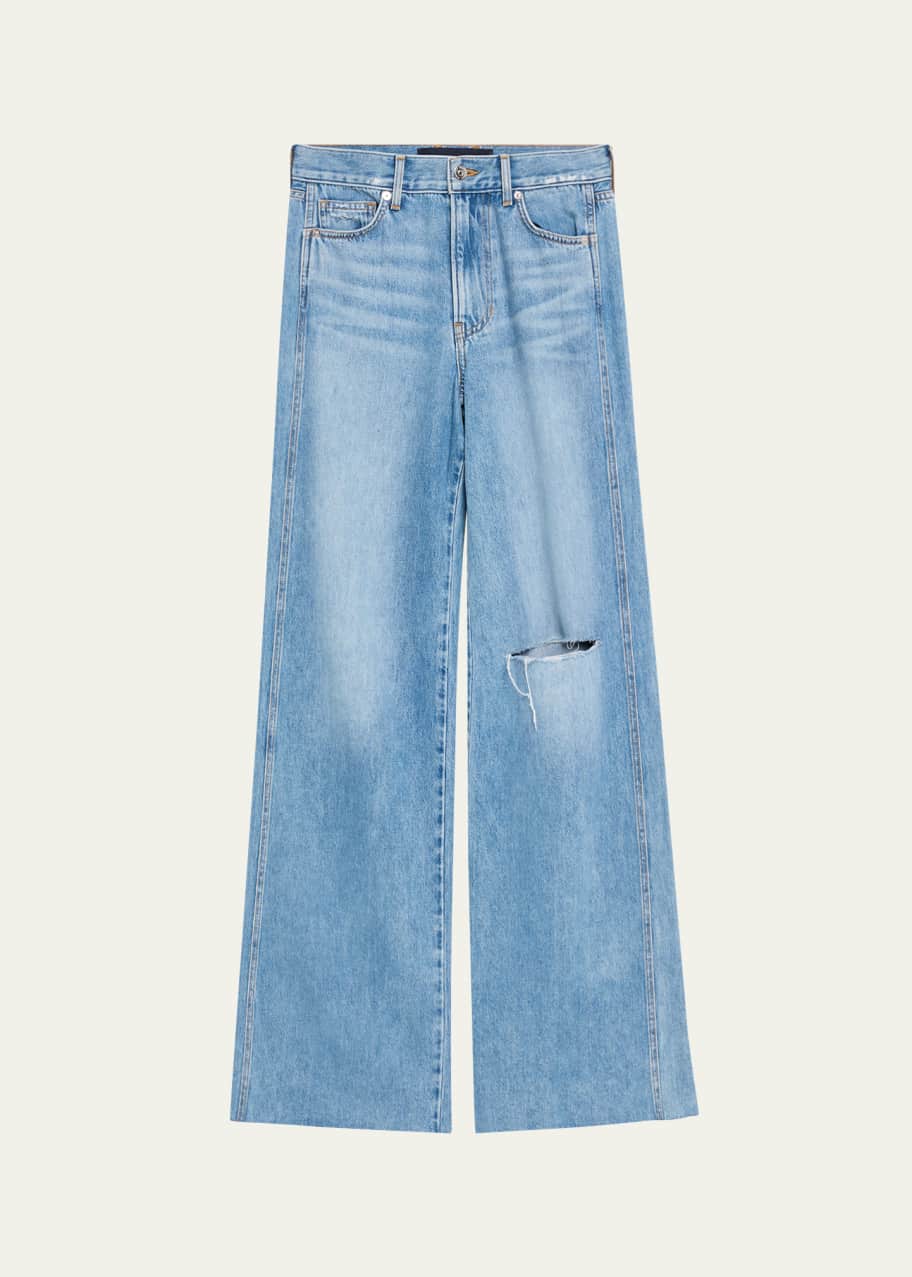 Image 1 of 1: Kasey Mid-Rise Wide-Leg Jeans