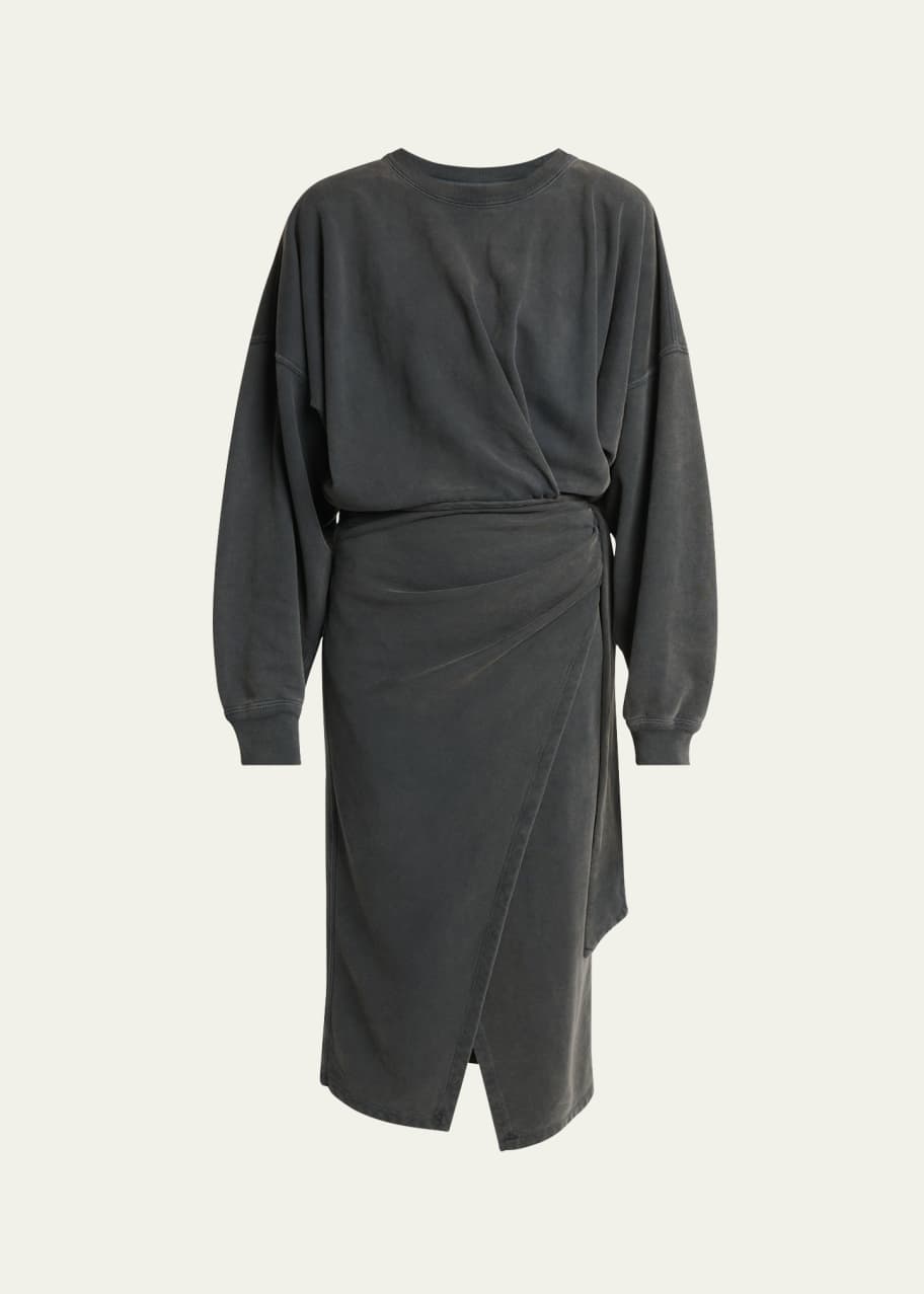 Image 1 of 1: Sandrina Draped Sweatshirt Dress