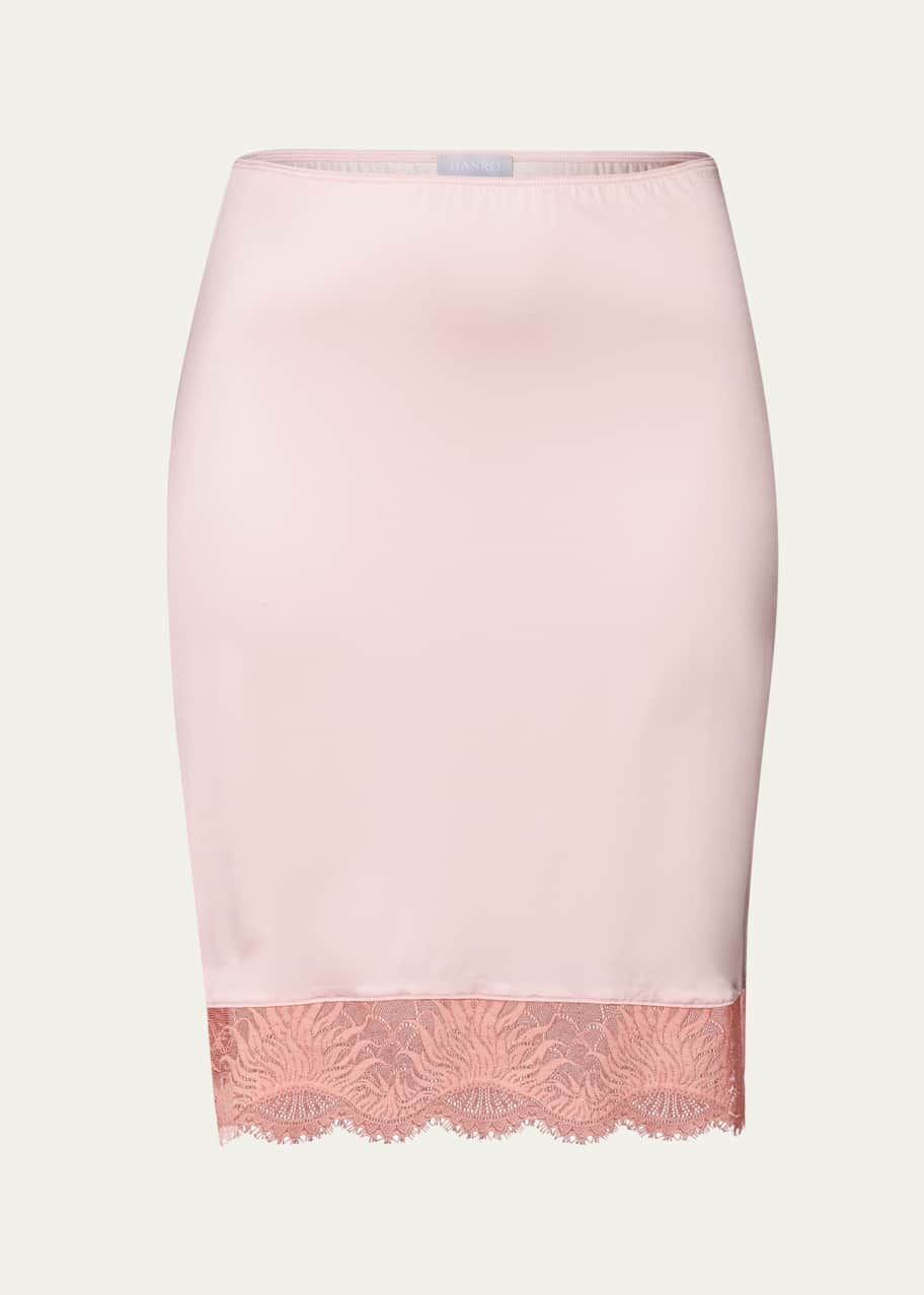 Image 1 of 1: Gale Lace-Trim Satin Half Slip