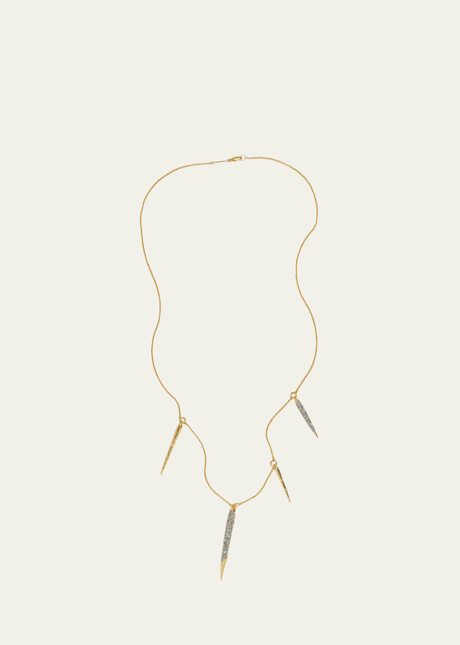 Image 1 of 1: Solanales Crystal Stationed Spear Necklace