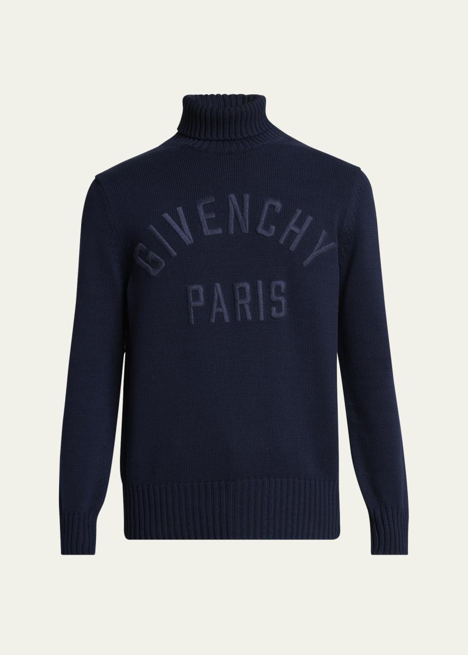 Givenchy Men's Logo Turtleneck Sweater - Bergdorf Goodman