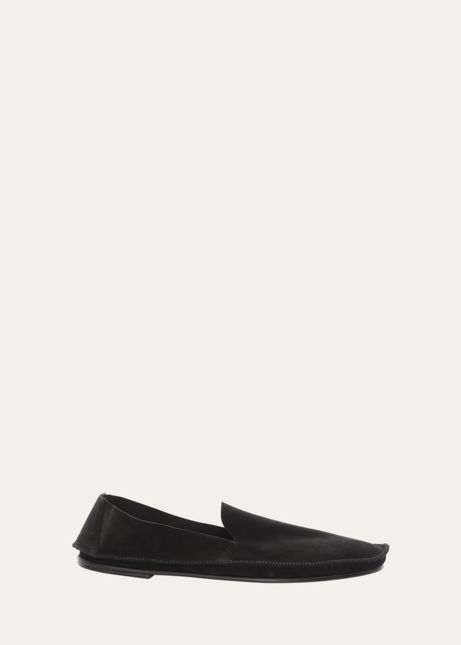 THE ROW Men's Tyler Suede Moc-Toe Loafers - Bergdorf Goodman