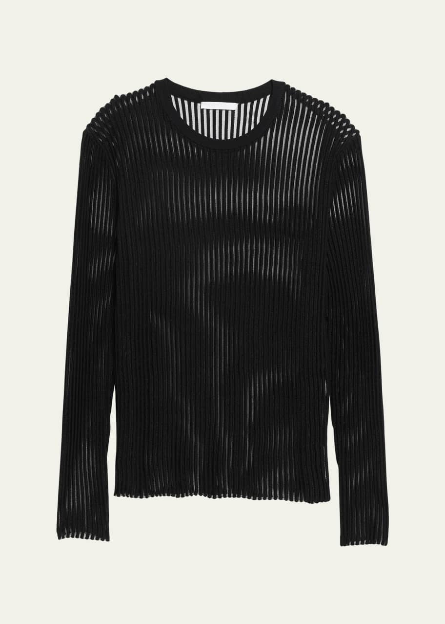 トップス Helmut Lang MUTUAL FUNDS sheer tops Helmut Lang Black Sheer Turtleneck Helmut Lang