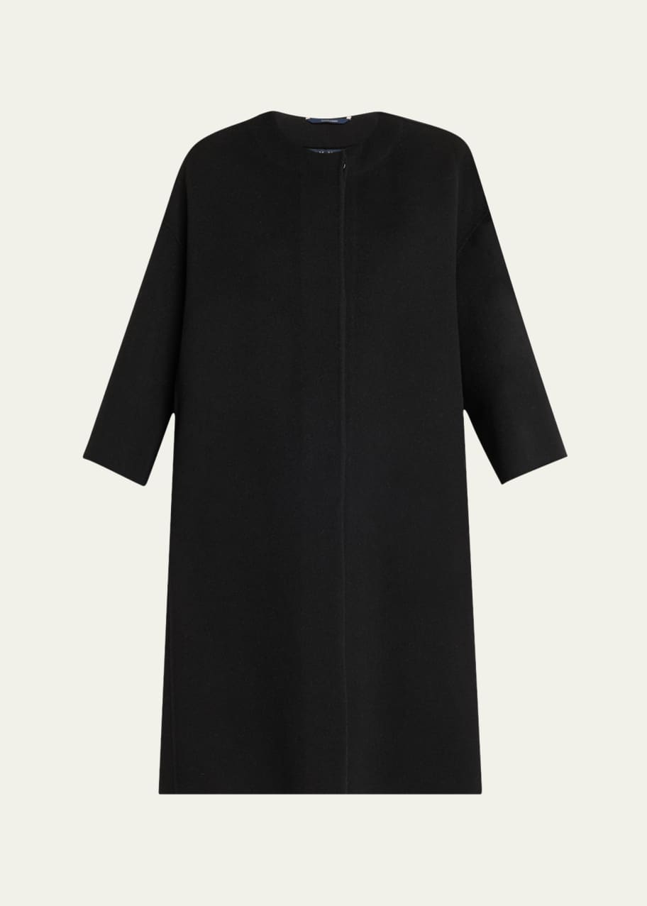 Max Mara Helene Three-Quarter Sleeve Wool Coat - Bergdorf Goodman