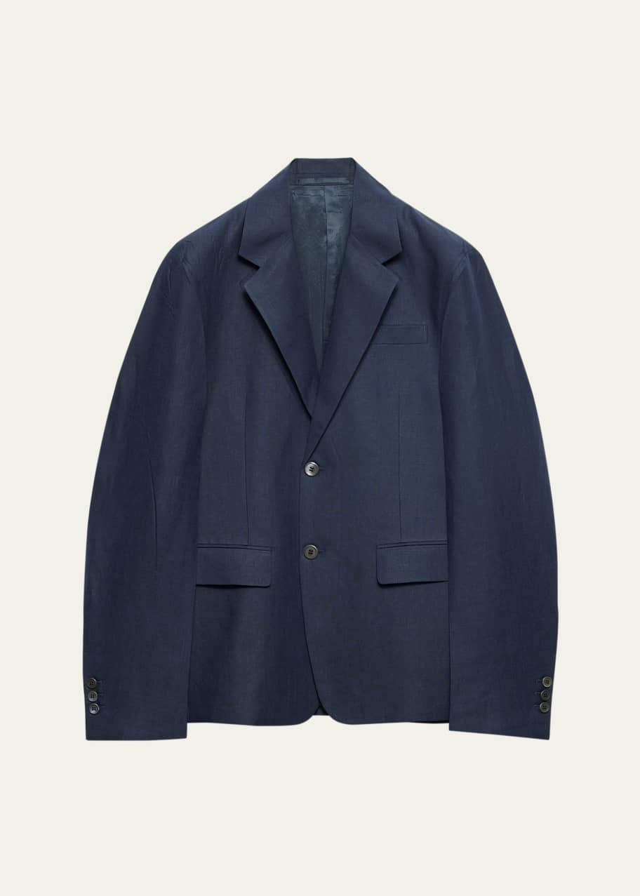 Prada Men's Linen Single-Breasted Blazer - Bergdorf Goodman