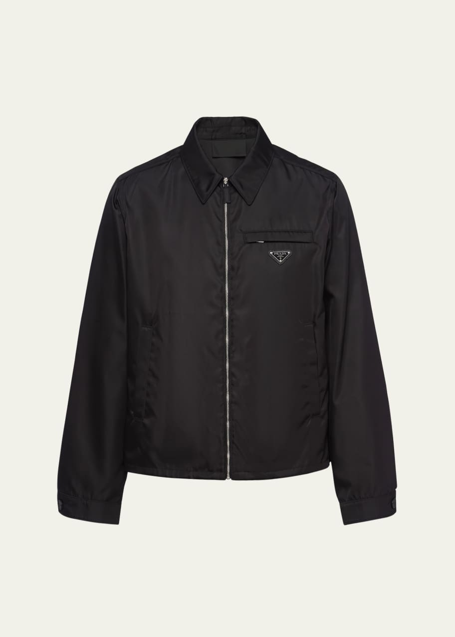 Prada Men's Re-Nylon Blouson Logo Jacket - Bergdorf Goodman